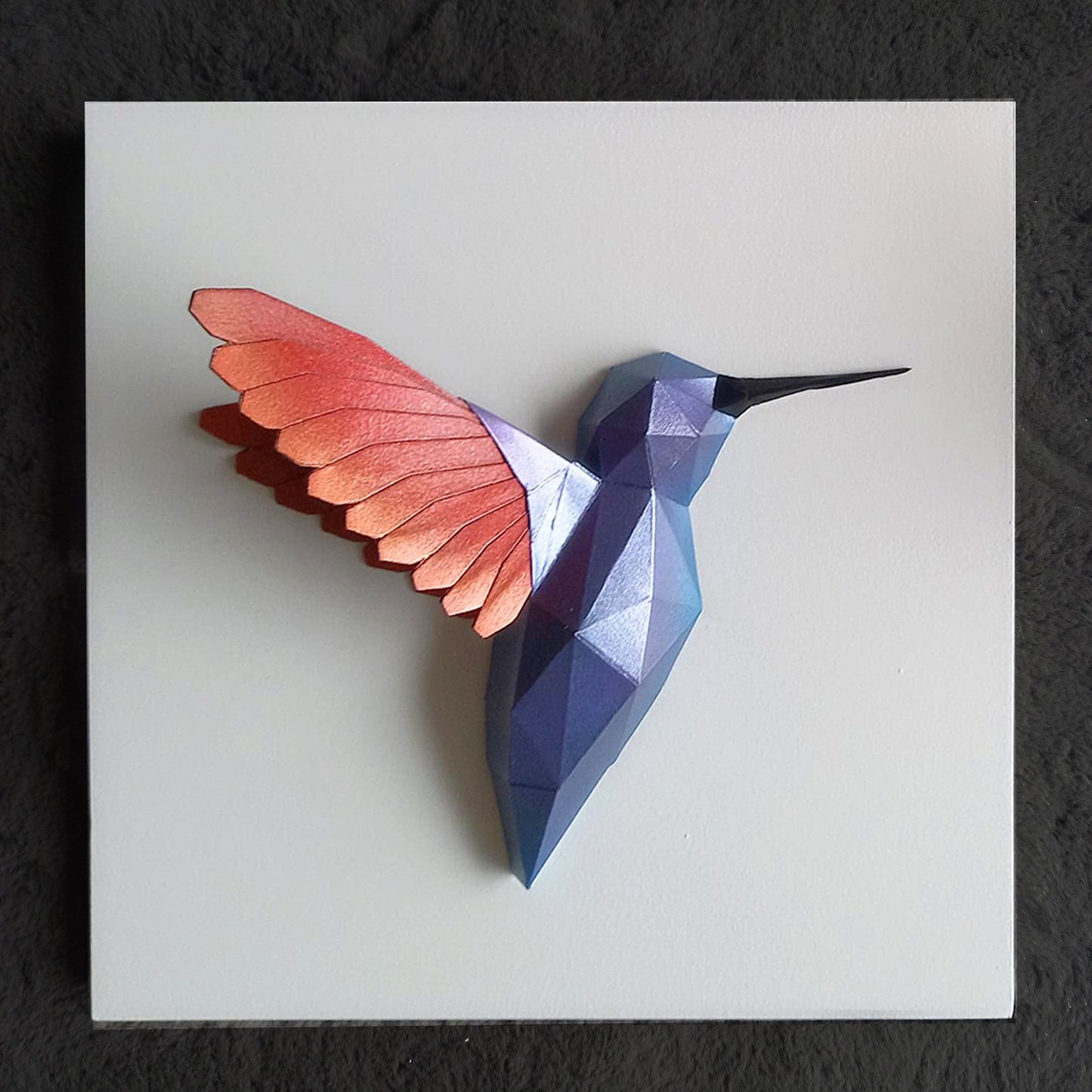 CUADRO COLIBRÍ EN PAPERCRAFT